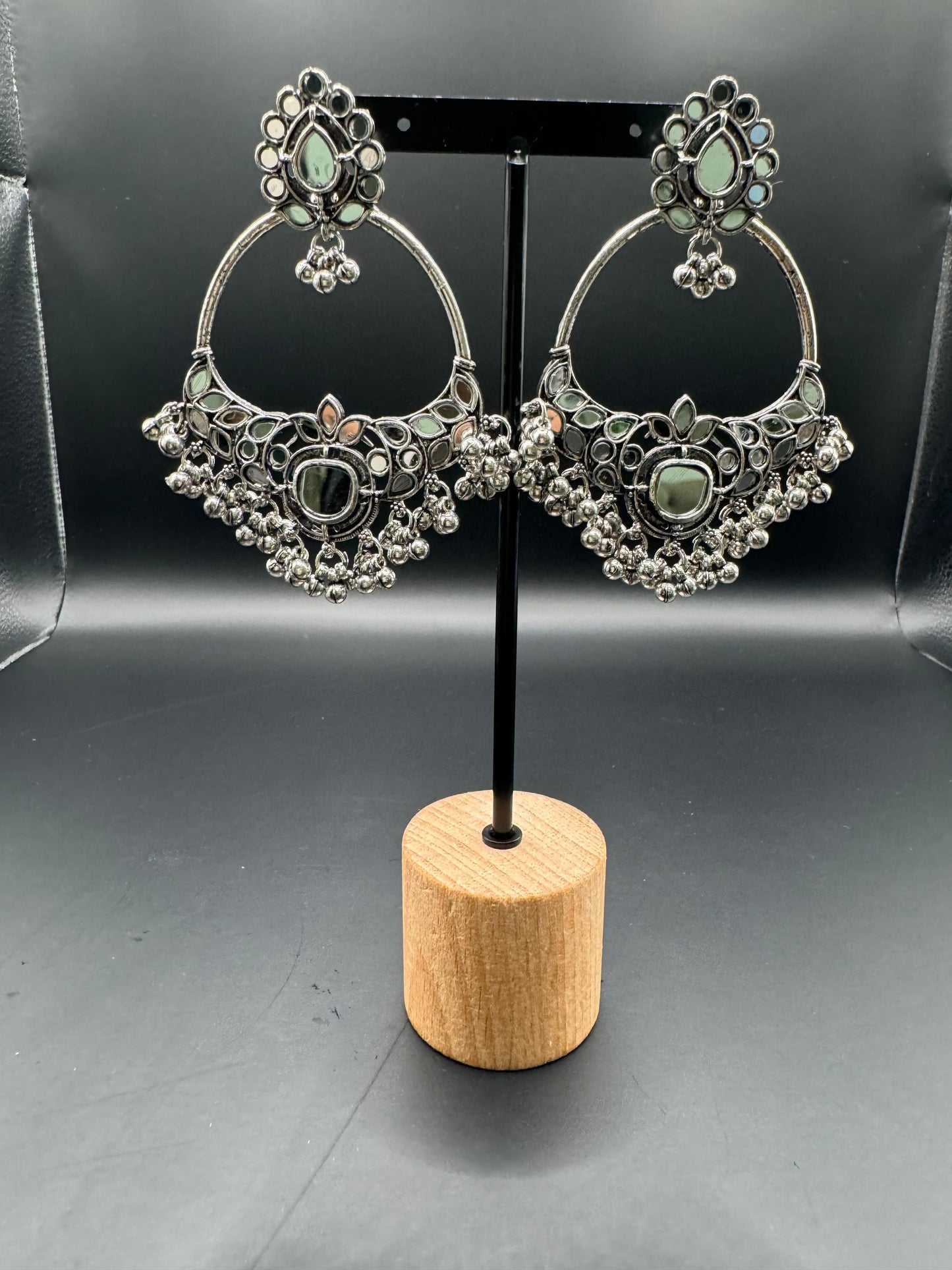 Antique Mirror Chandbalis ER02