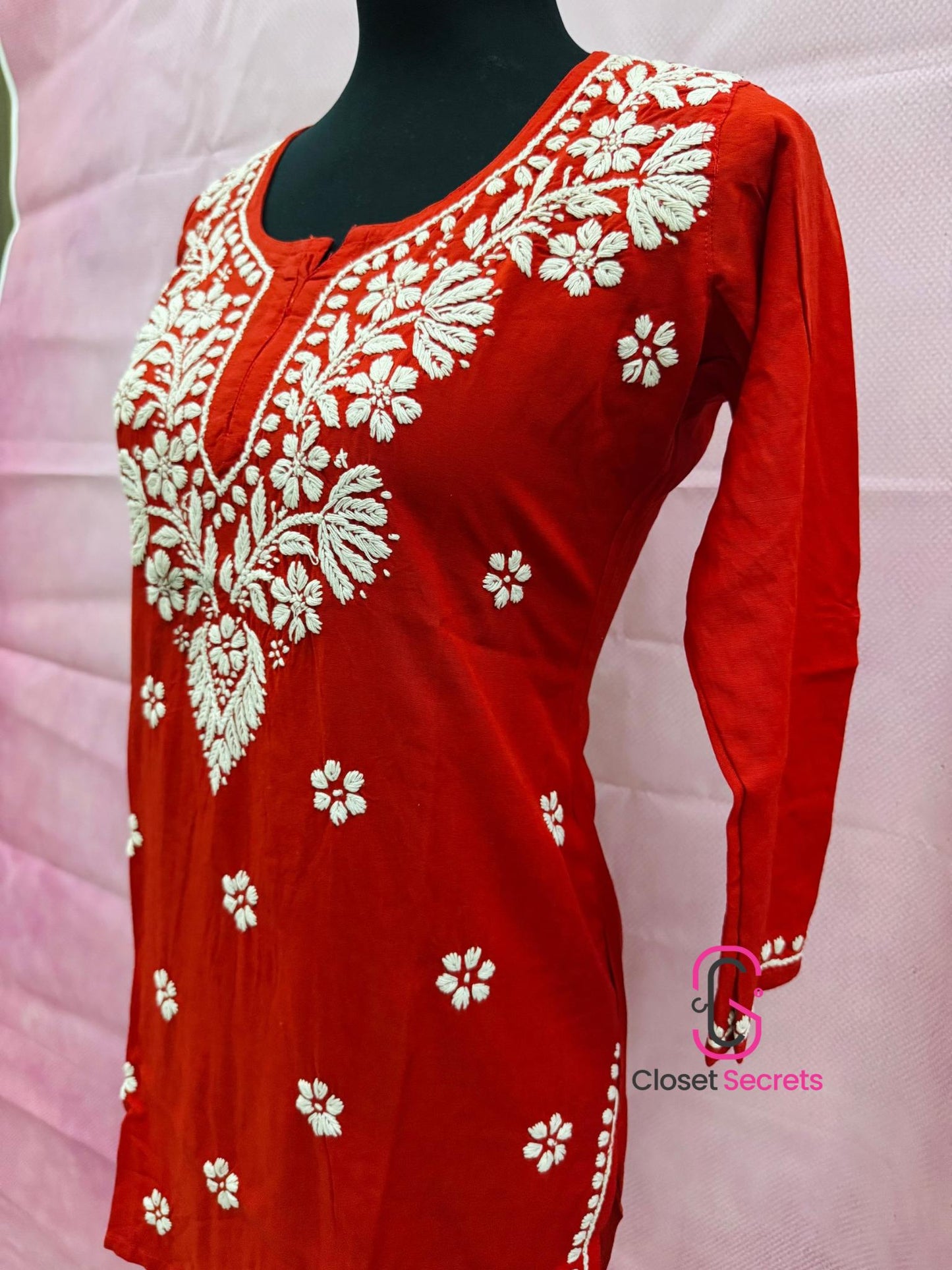 Handmade Mulmul Cotton Chikankari Kurti