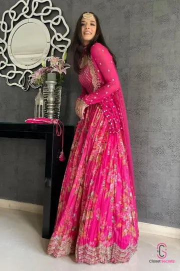 Georgette silk Lehenga | Closetsecrets