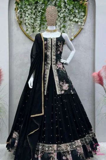 Foux georgette Lehenga with duptta | Closetsecrets