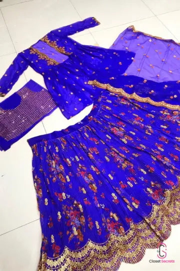 Georgette silk Lehenga | Closetsecrets