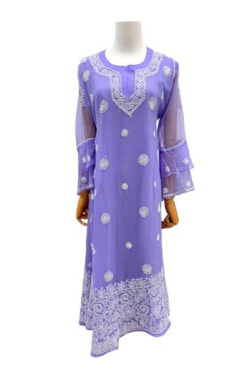 Georgette Aline Kurti Purple