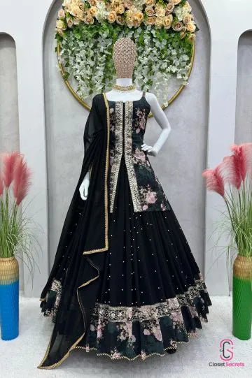 Foux georgette Lehenga with duptta | Closetsecrets