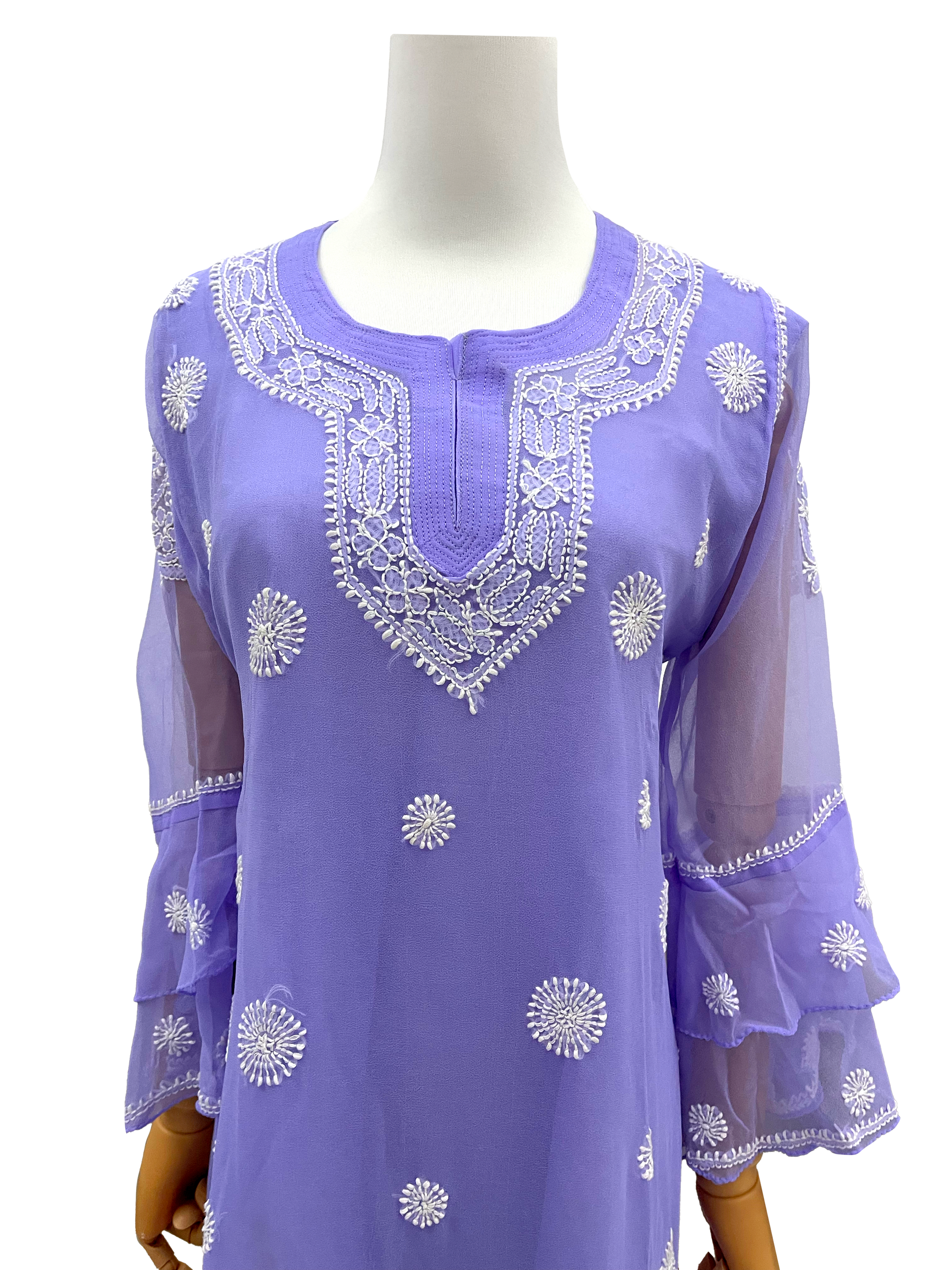 Georgette Aline Kurti Purple