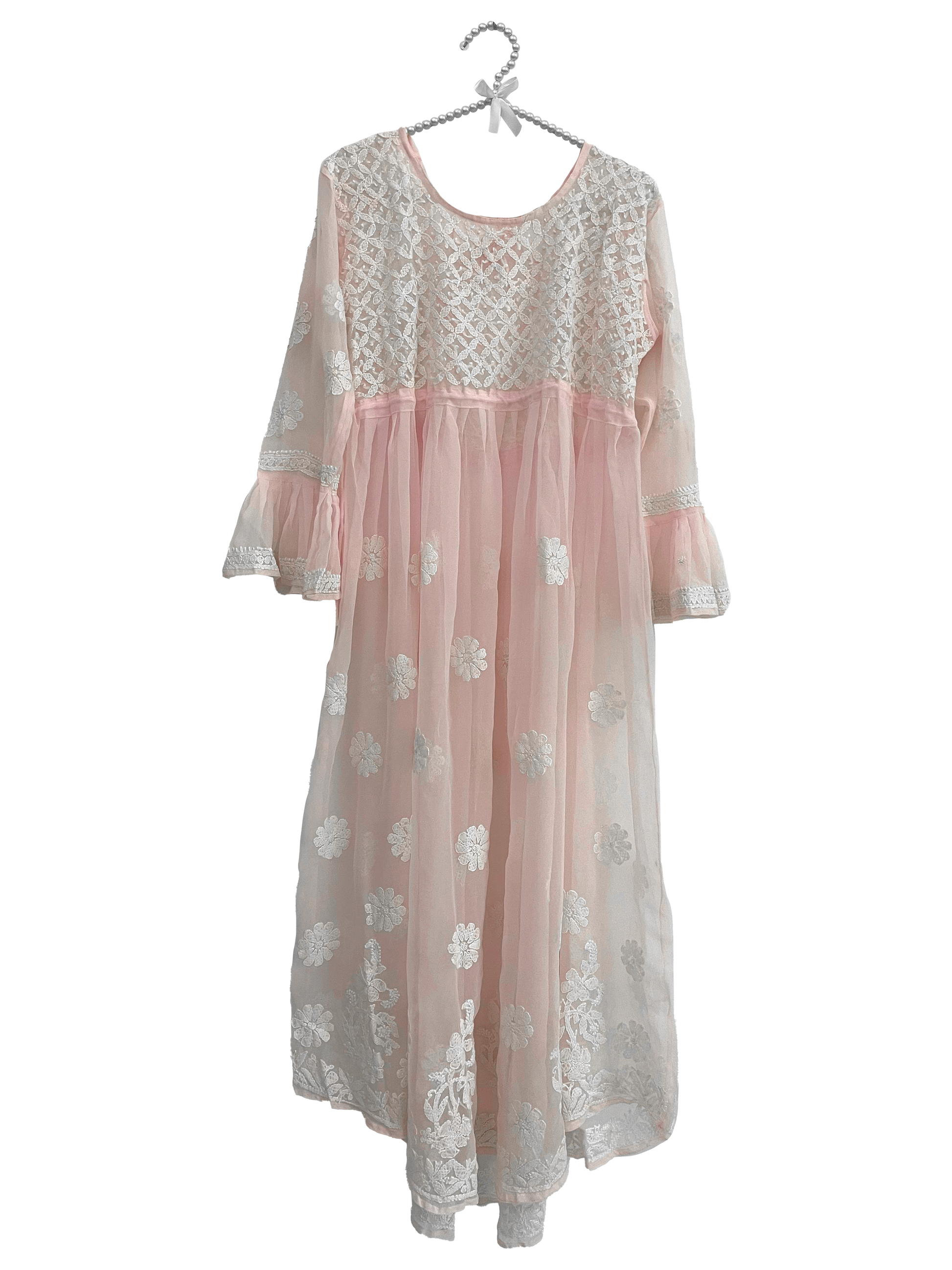 Georgette Full Length Kurti Light pink