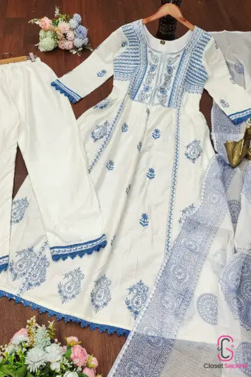 Chikankari Embrodery Suit | Closetsecrets