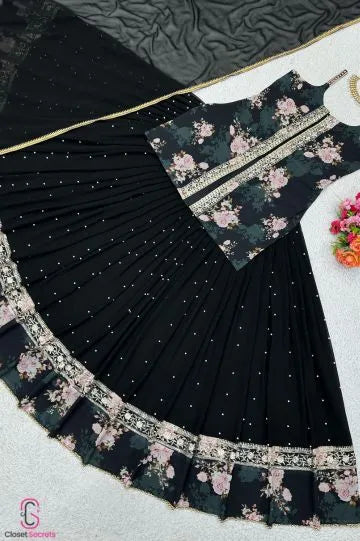 Foux georgette Lehenga with duptta | Closetsecrets