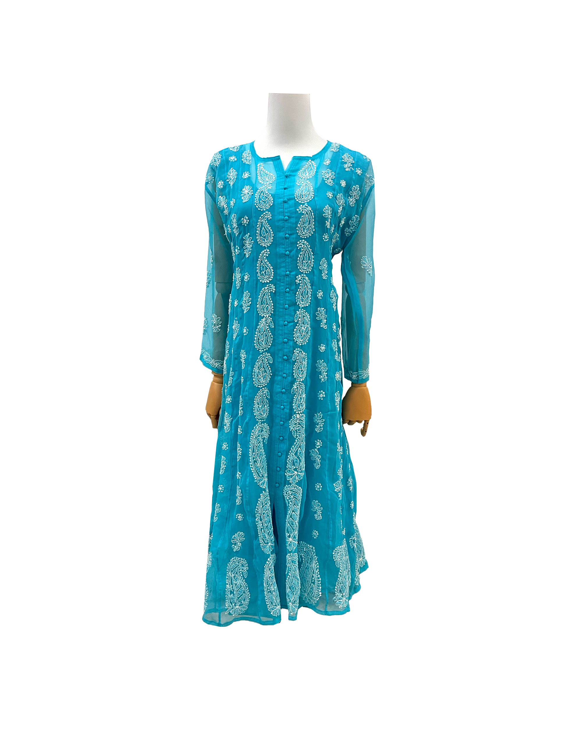 Front Open Anarkali Blue