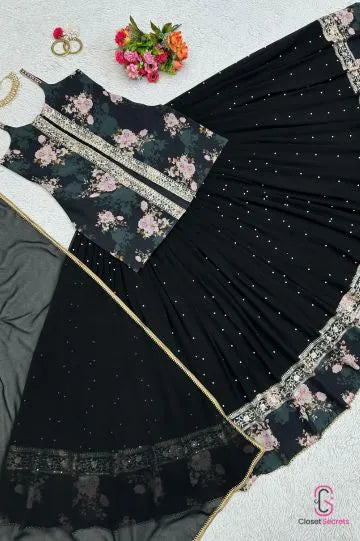 Foux georgette Lehenga with duptta | Closetsecrets