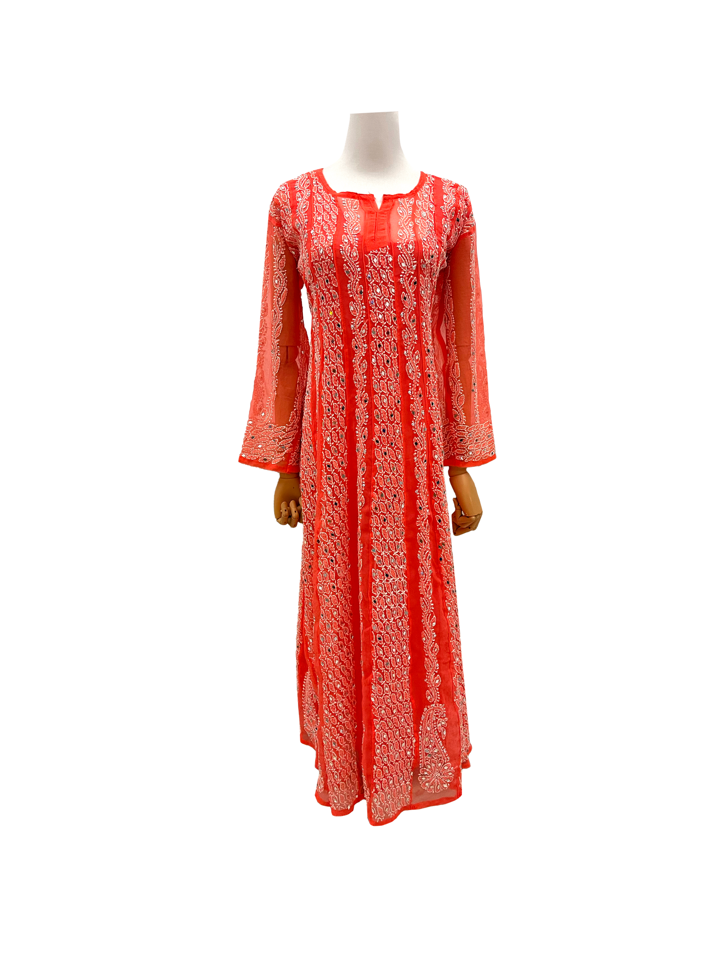 Georgette Full Length Kurti Dark Pink