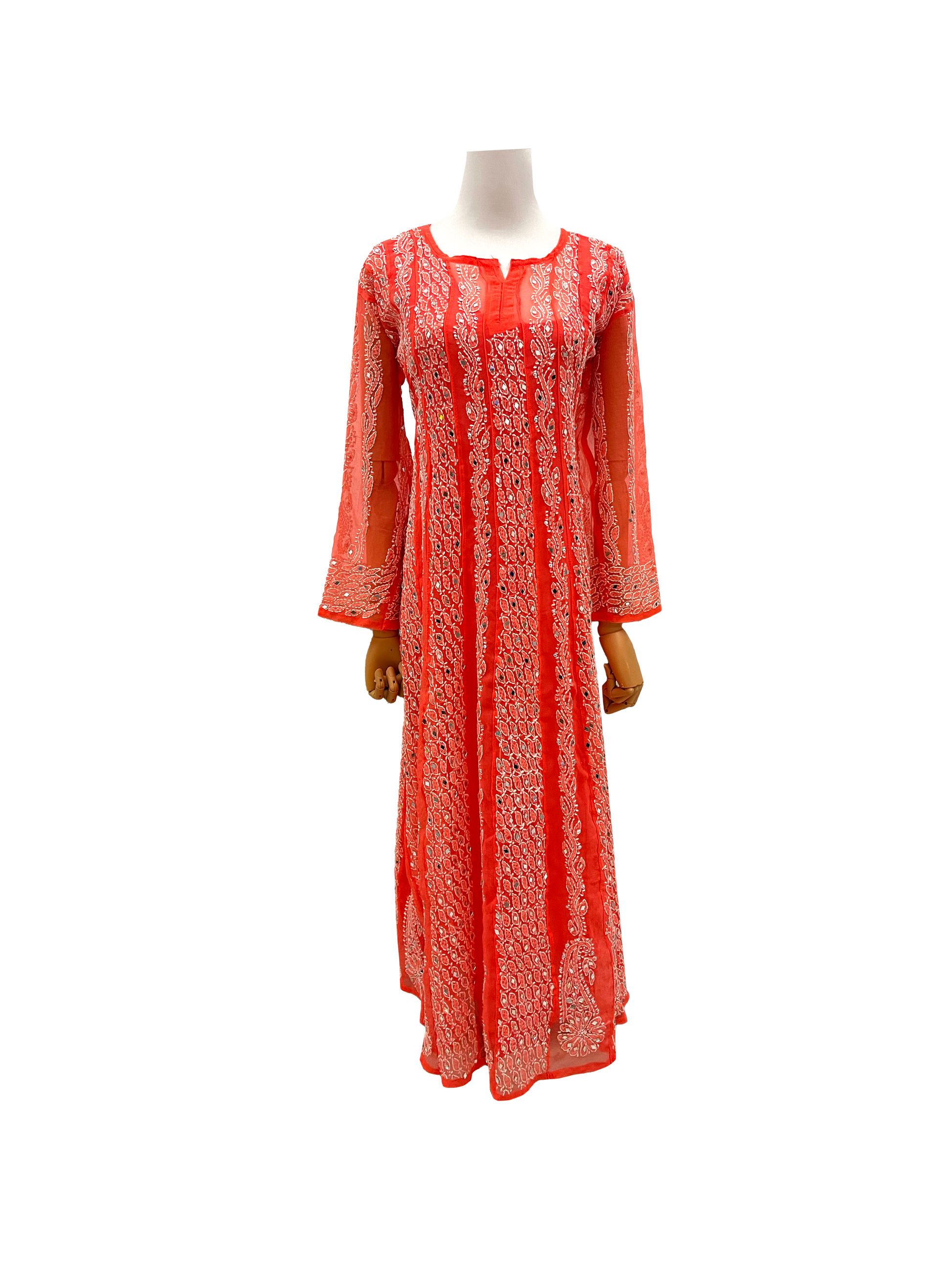 Georgette Full Length Kurti Dark Pink