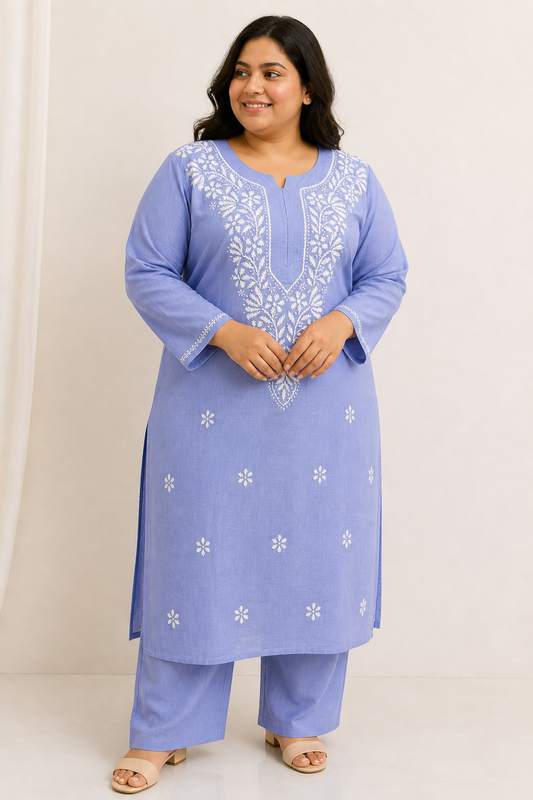 Plus-Size Soft Mulmul Long Kurti