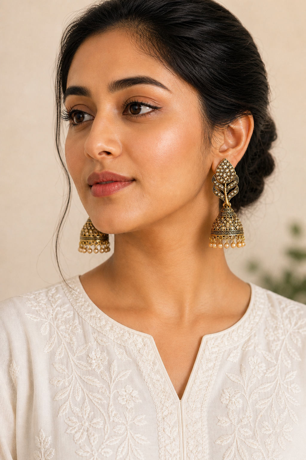 Shimri Triangle Jhumka Earrings | Premium Ethnic Jewelry