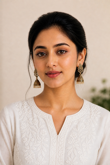 Shimri Triangle Jhumka Earrings | Premium Ethnic Jewelry