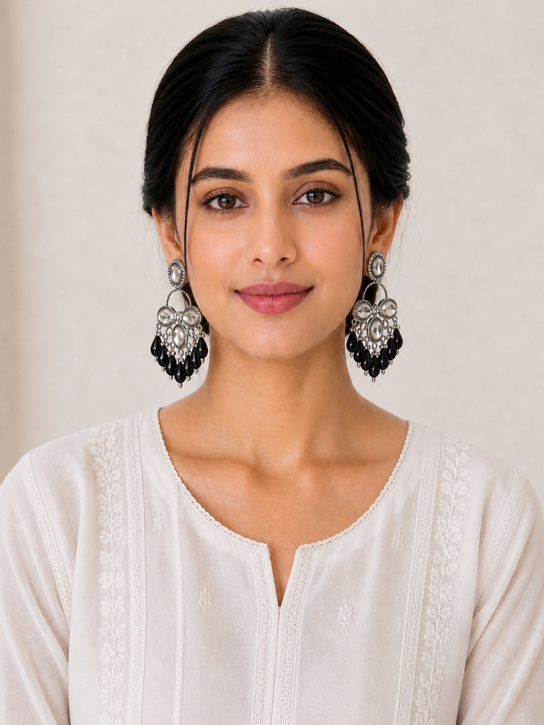 Mirror Work Long Bali Earrings – Lightweight Statement Jewellery