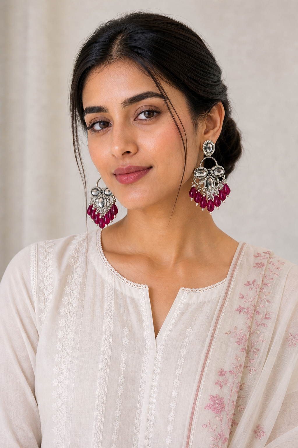 Mirror Work Long Bali Earrings – Lightweight Statement Jewellery
