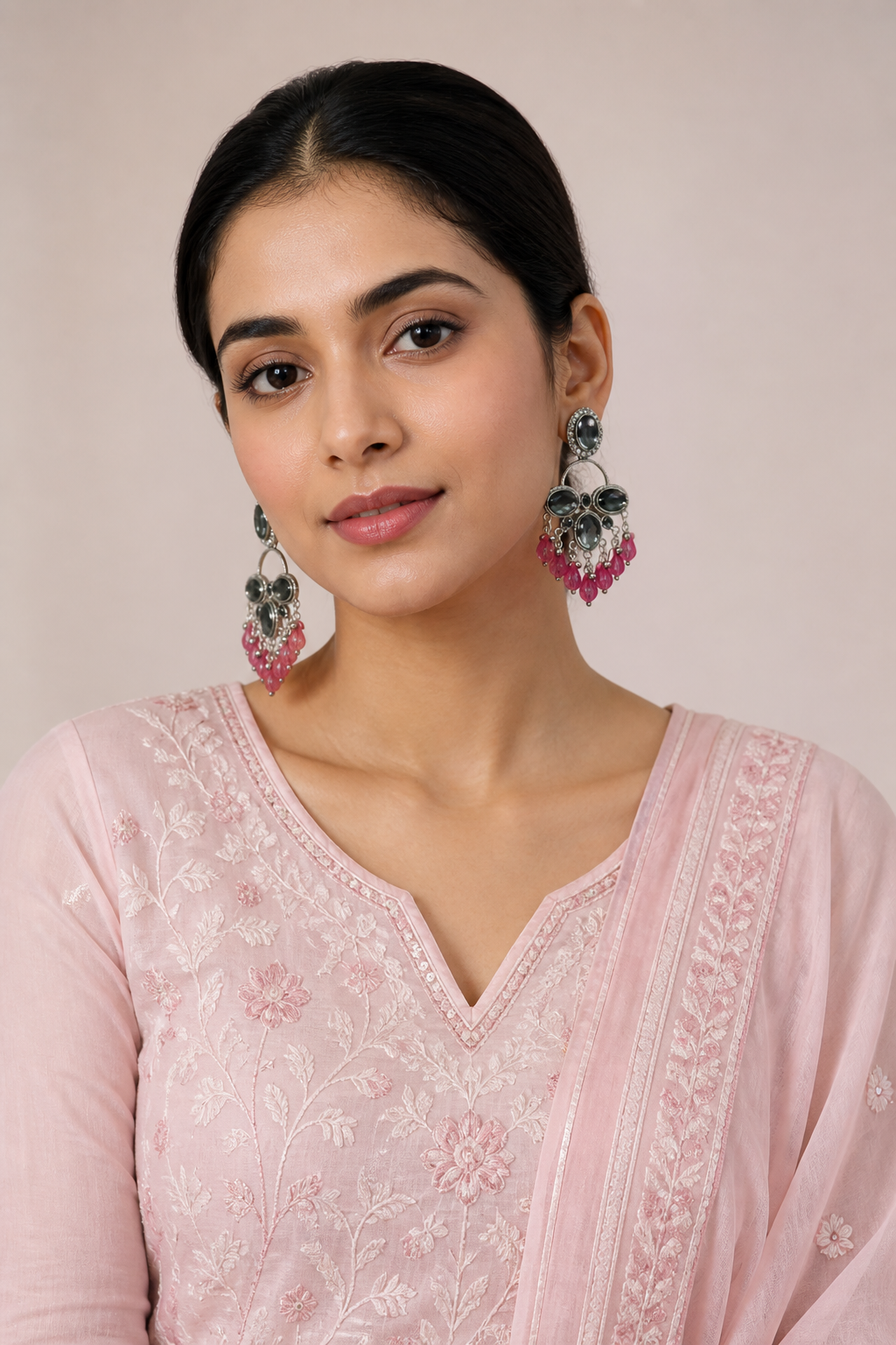 Mirror Work Long Bali Earrings – Lightweight Statement Jewellery