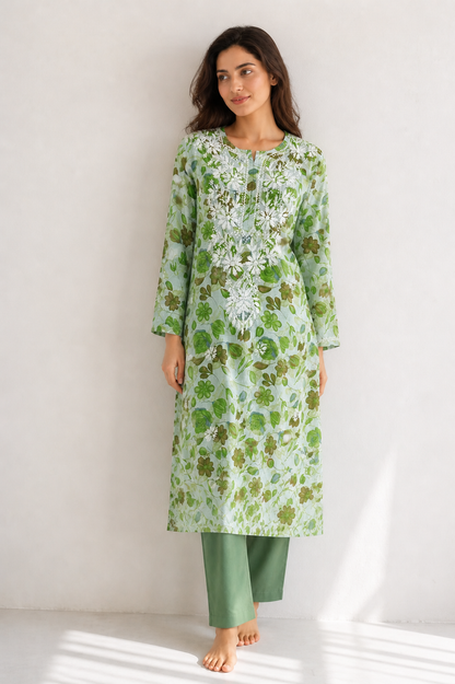 Floral Printed Long Kurti