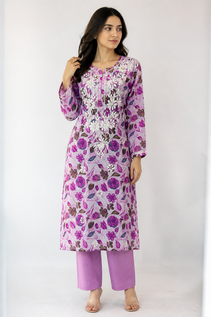 Floral Printed Long Kurti