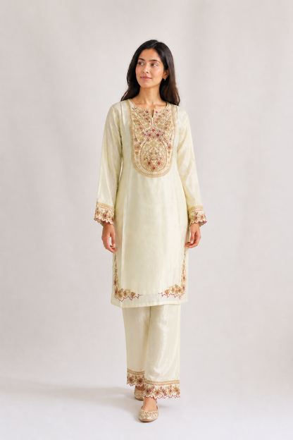 Premium Tissue Fabric 2-Piece Suit Set – Elegant & Festive