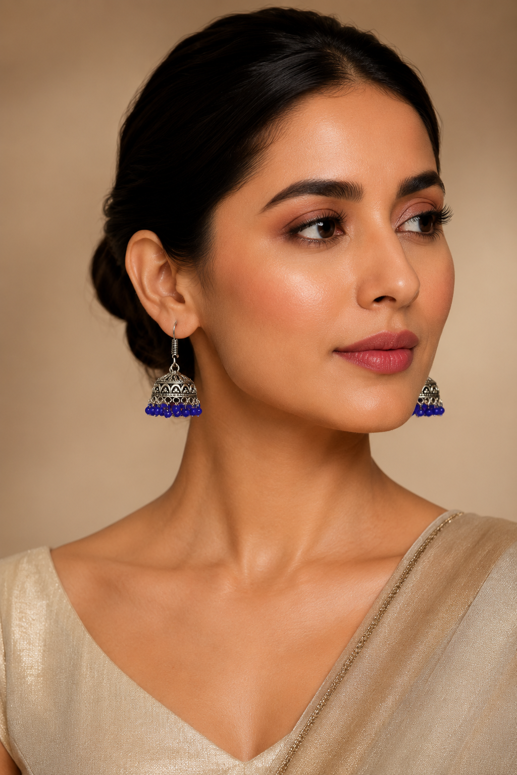 Purple Pearl Drop Jhumkas ER 10 | Closetsecrets