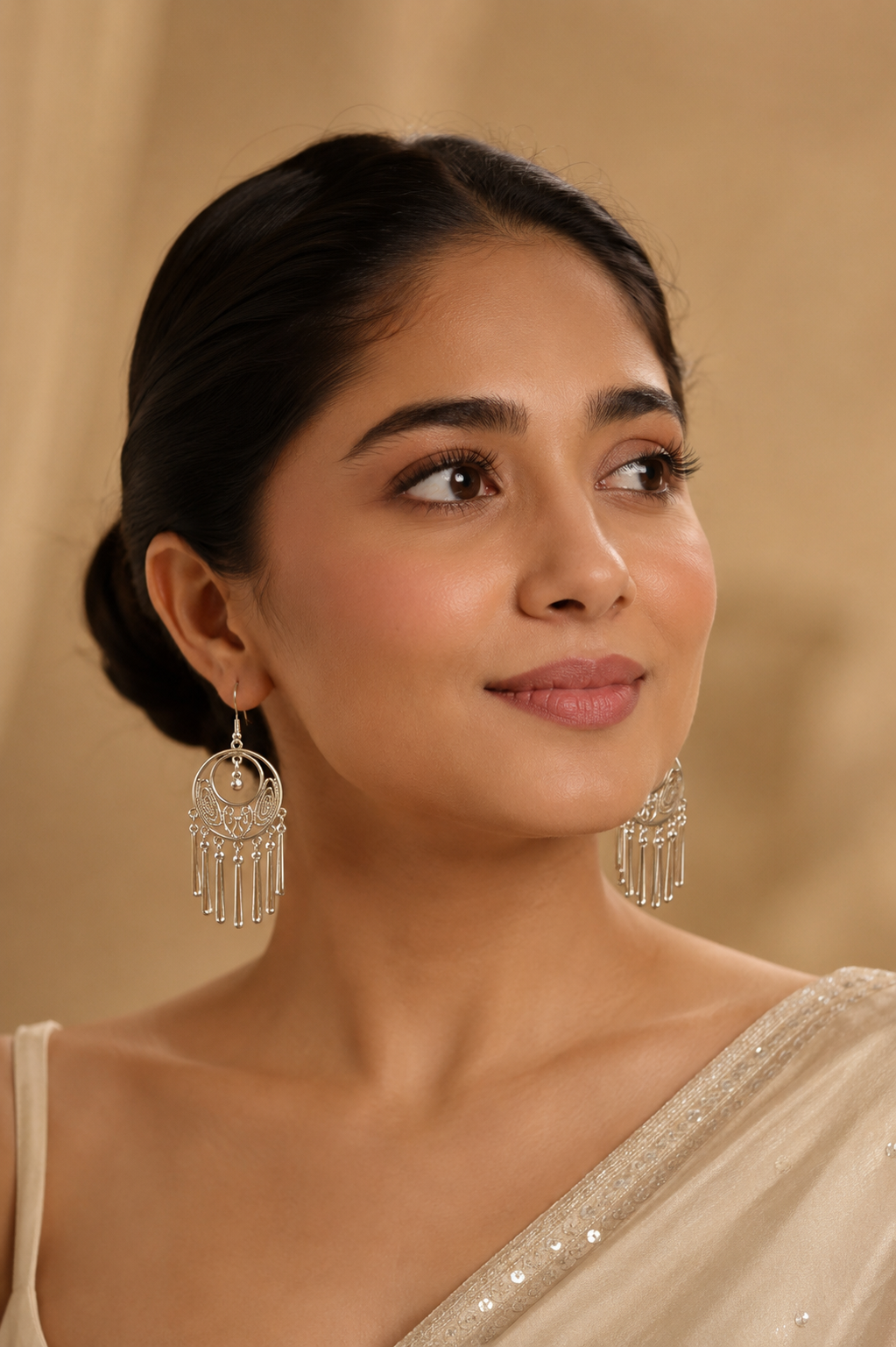 Bohemian Silver Chandelier Earrings ER 07 | Closetsecrets