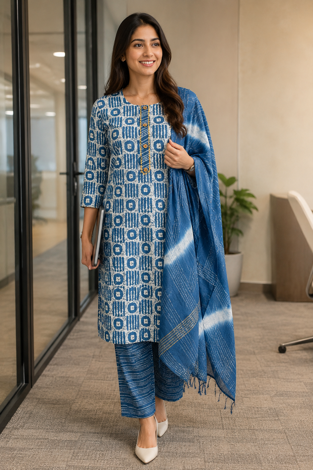 Premium Cotton 3-Piece Suit Set – Airy & Comfy for Casual & Office Wear