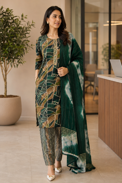 Premium Cotton 3-Piece Suit Set – Airy & Comfy for Casual & Office Wear
