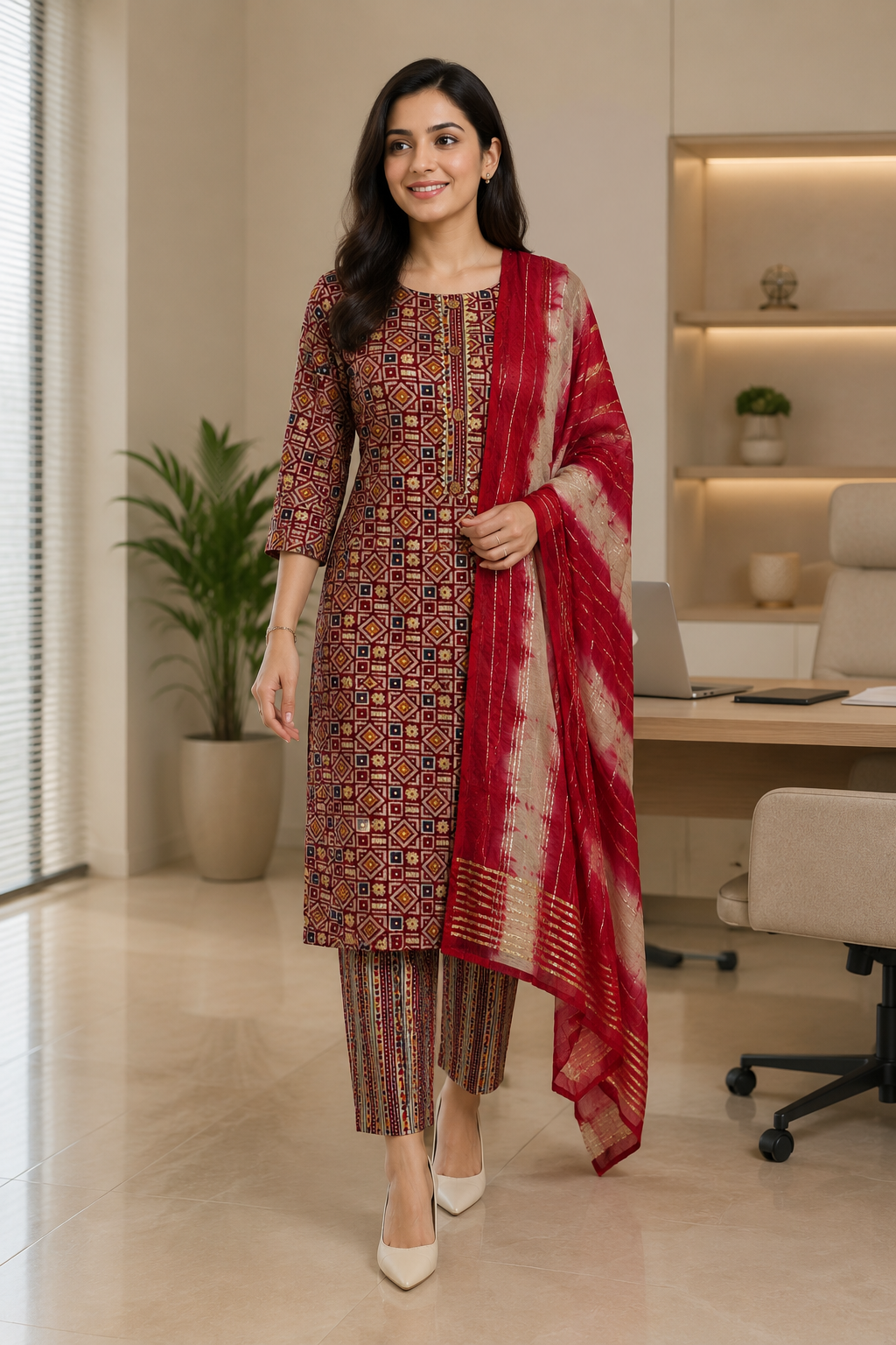 Premium Cotton 3-Piece Suit Set – Airy & Comfy for Casual & Office Wear