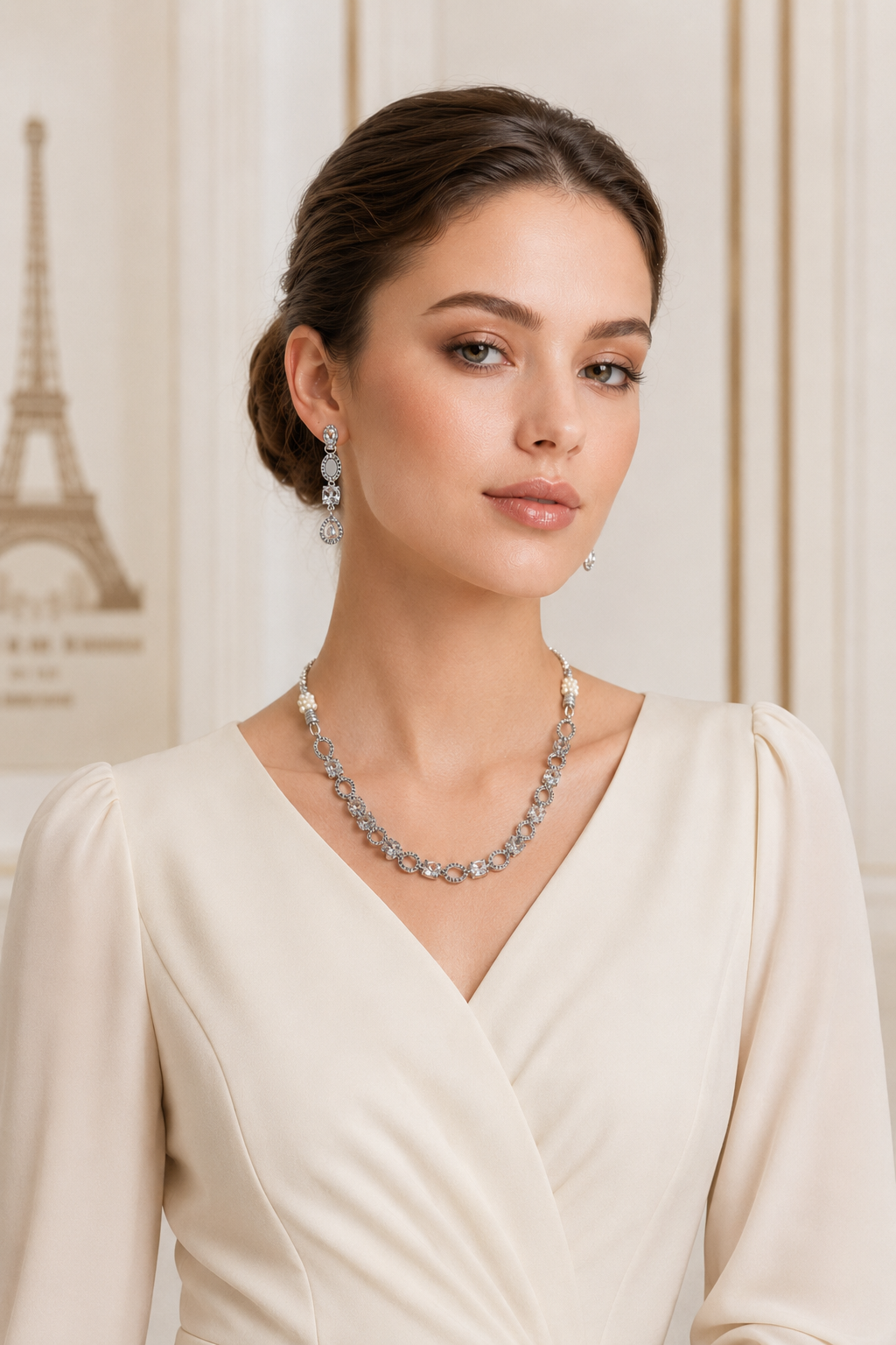 Clear Crystal Necklace Set – Premium Statement Jewelry