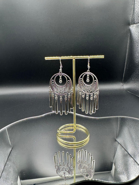 Bohemian Silver Chandelier Earrings ER 07 | Closetsecrets