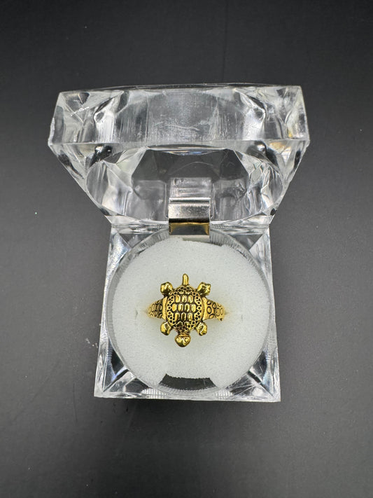 Golden Tortoise Trinket Ring