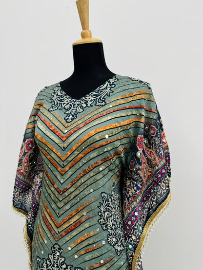 Summer Kaftan Set – Premium Chinon Kaftan + Cotton Inner & Bottom