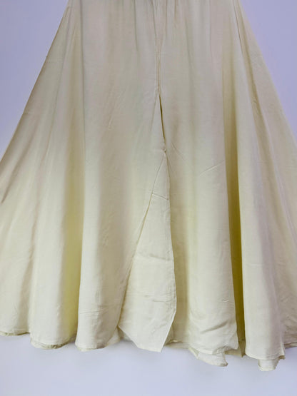Silk-Touch Kaftan with Cotton Sharara