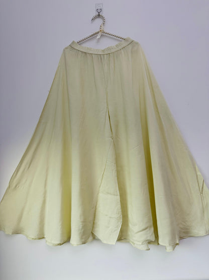 Silk-Touch Kaftan with Cotton Sharara
