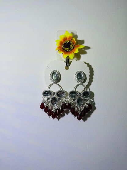 Mirror Work Long Bali Earrings – Lightweight Statement Jewellery