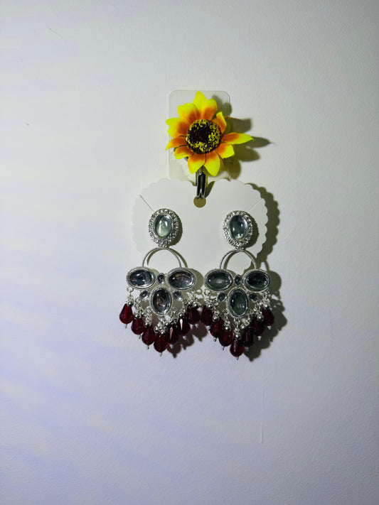 Mirror Work Long Bali Earrings – Lightweight Statement Jewellery