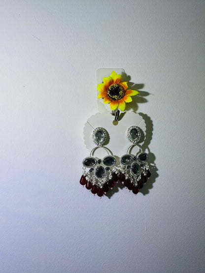 Mirror Work Long Bali Earrings – Lightweight Statement Jewellery