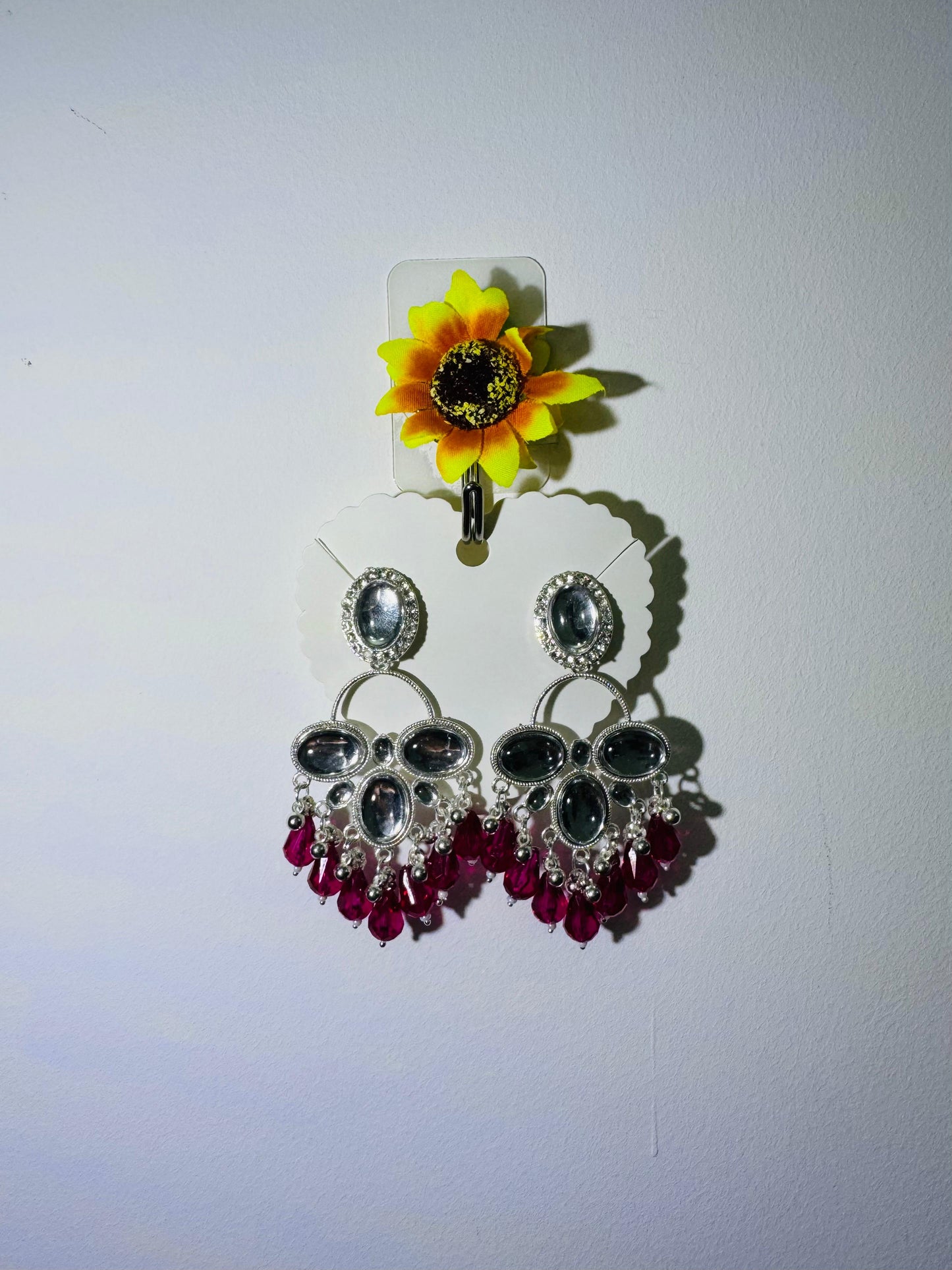 Mirror Work Long Bali Earrings – Lightweight Statement Jewellery