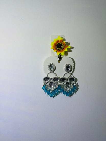 Mirror Work Long Bali Earrings – Lightweight Statement Jewellery