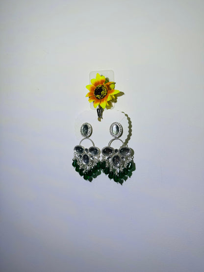 Mirror Work Long Bali Earrings – Lightweight Statement Jewellery