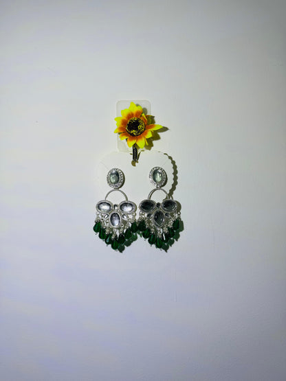 Mirror Work Long Bali Earrings – Lightweight Statement Jewellery