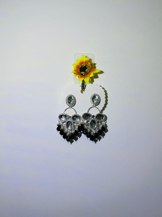 Mirror Work Long Bali Earrings – Lightweight Statement Jewellery