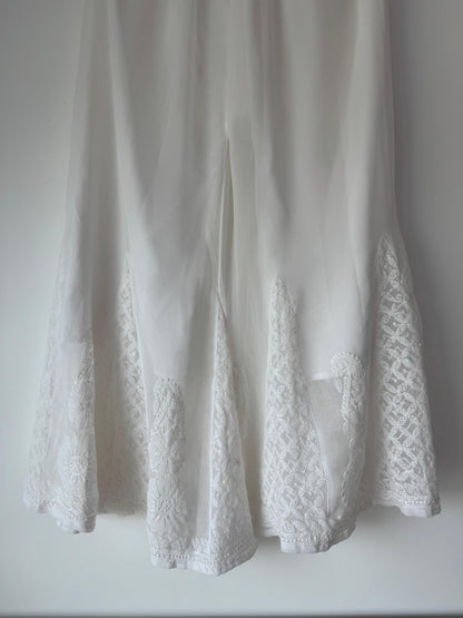 Georgette Flowing Palazzo Bottom with Inner Lining