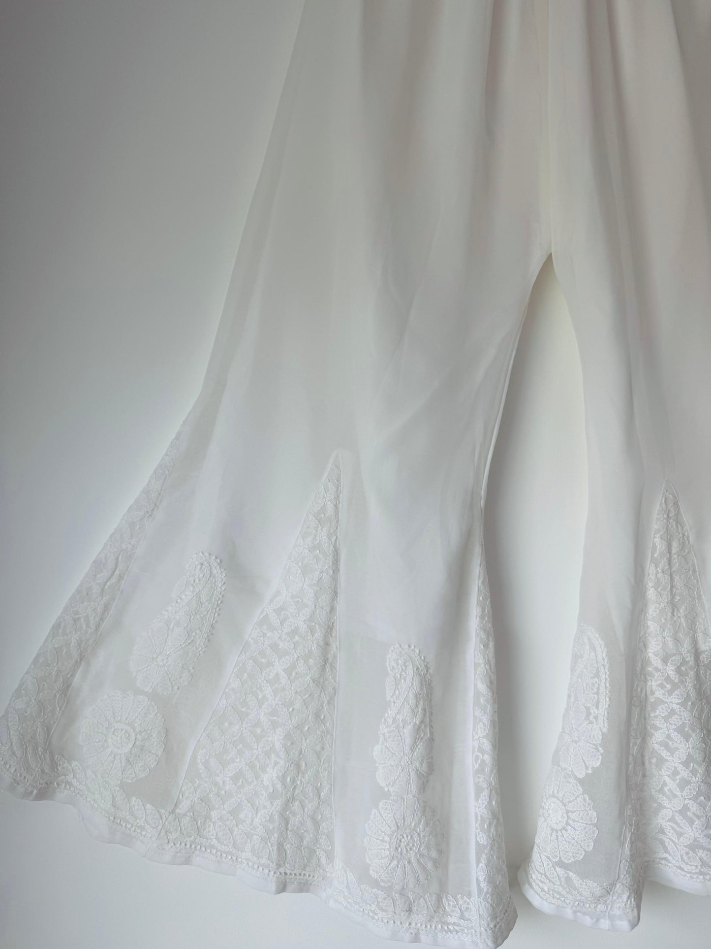 Georgette Flowing Palazzo Bottom with Inner Lining