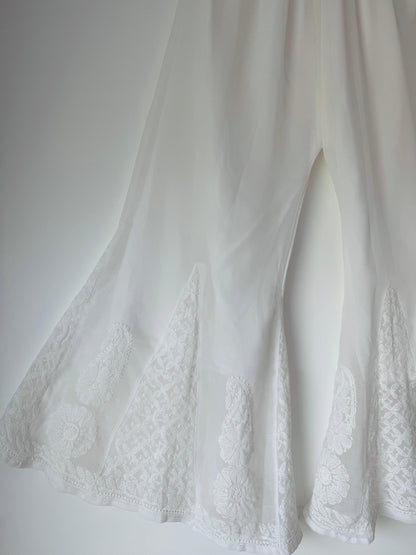 Georgette Flowing Palazzo Bottom with Inner Lining