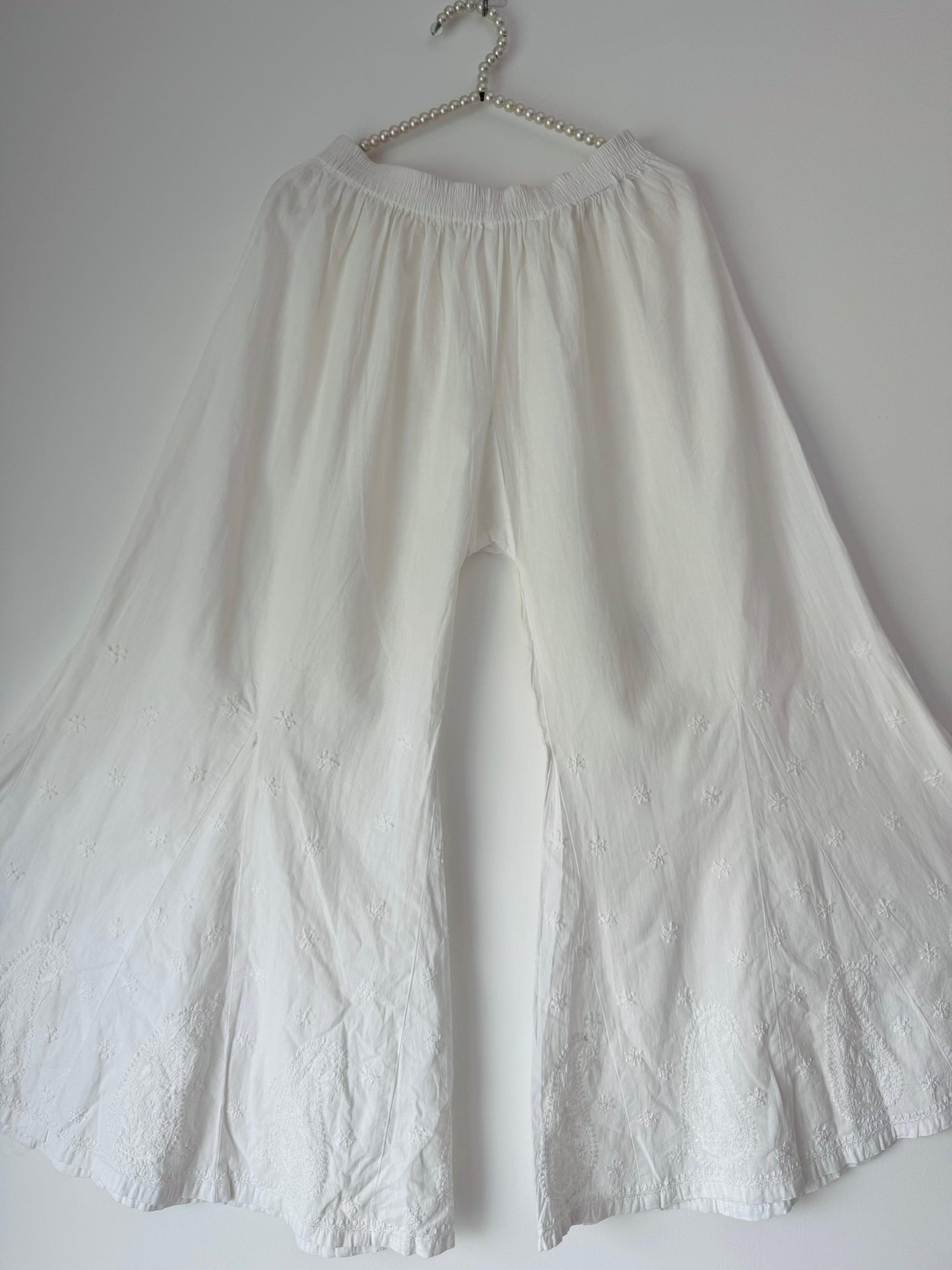 Cotton Sharara with Handmade Embroidery – Traditional & Comfortable Ethnic Bottom Wear