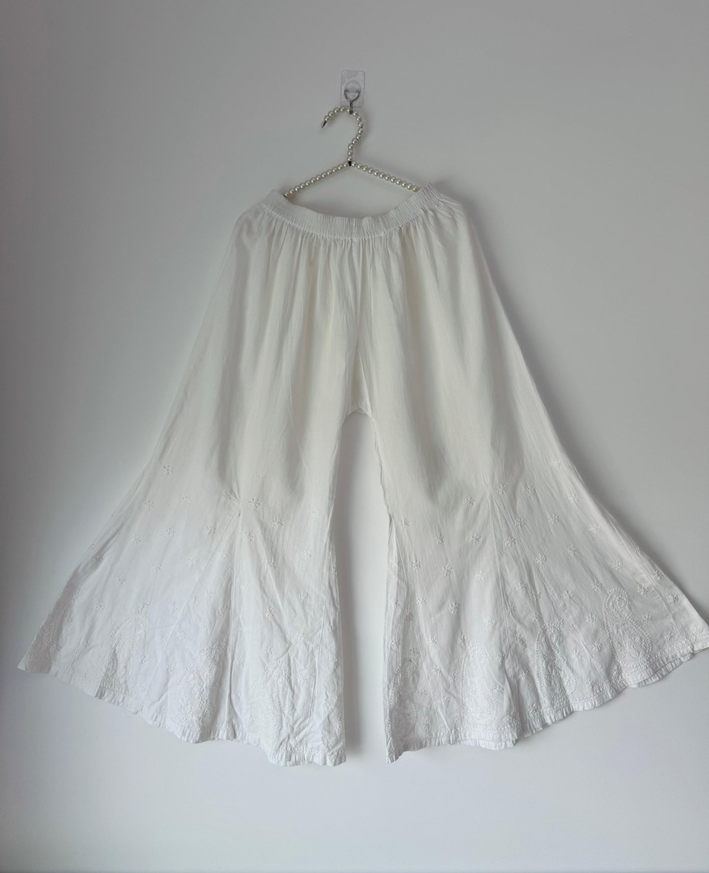 Cotton Sharara with Handmade Embroidery – Traditional & Comfortable Ethnic Bottom Wear