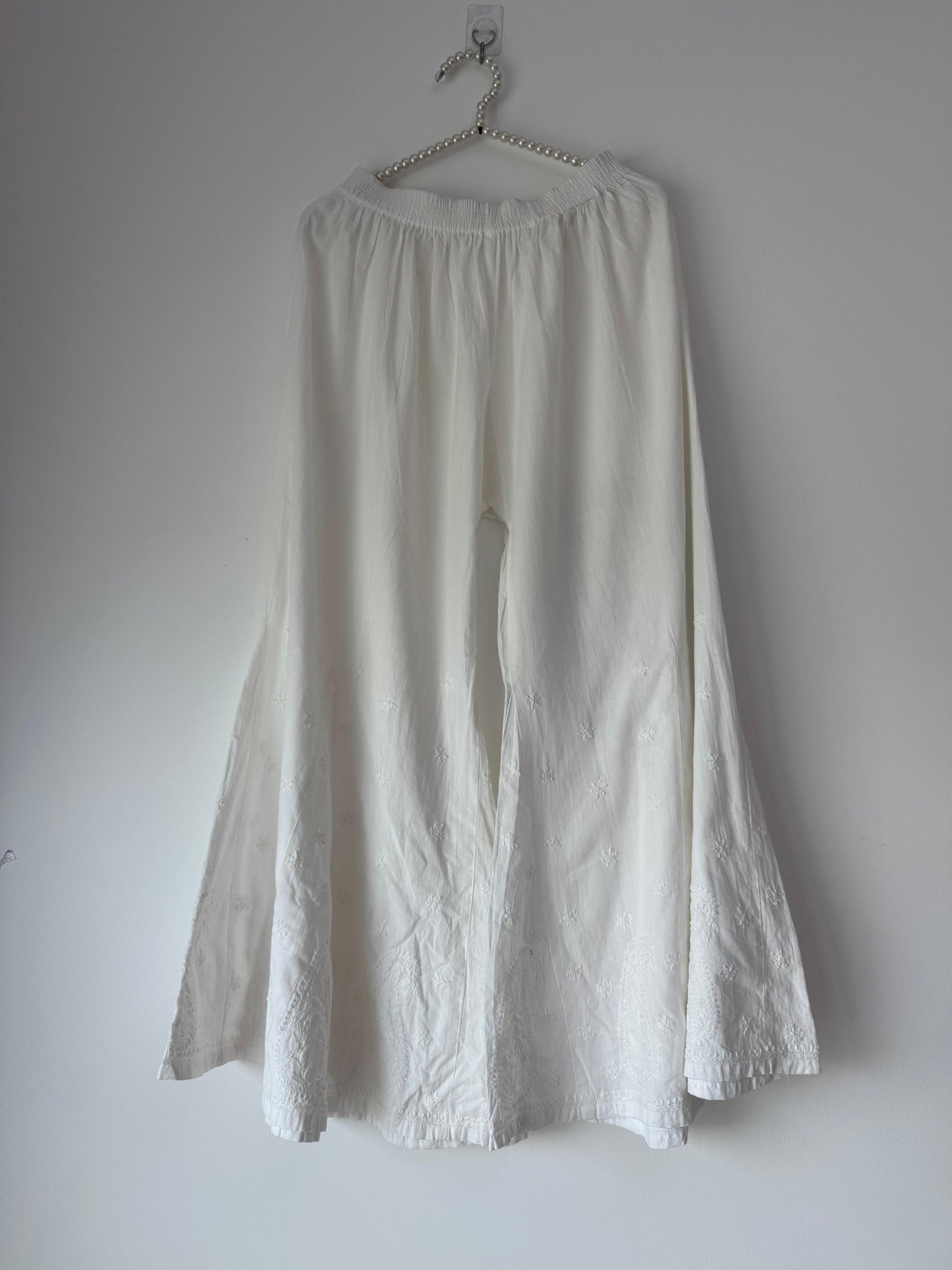 Cotton Sharara with Handmade Embroidery – Traditional & Comfortable Ethnic Bottom Wear