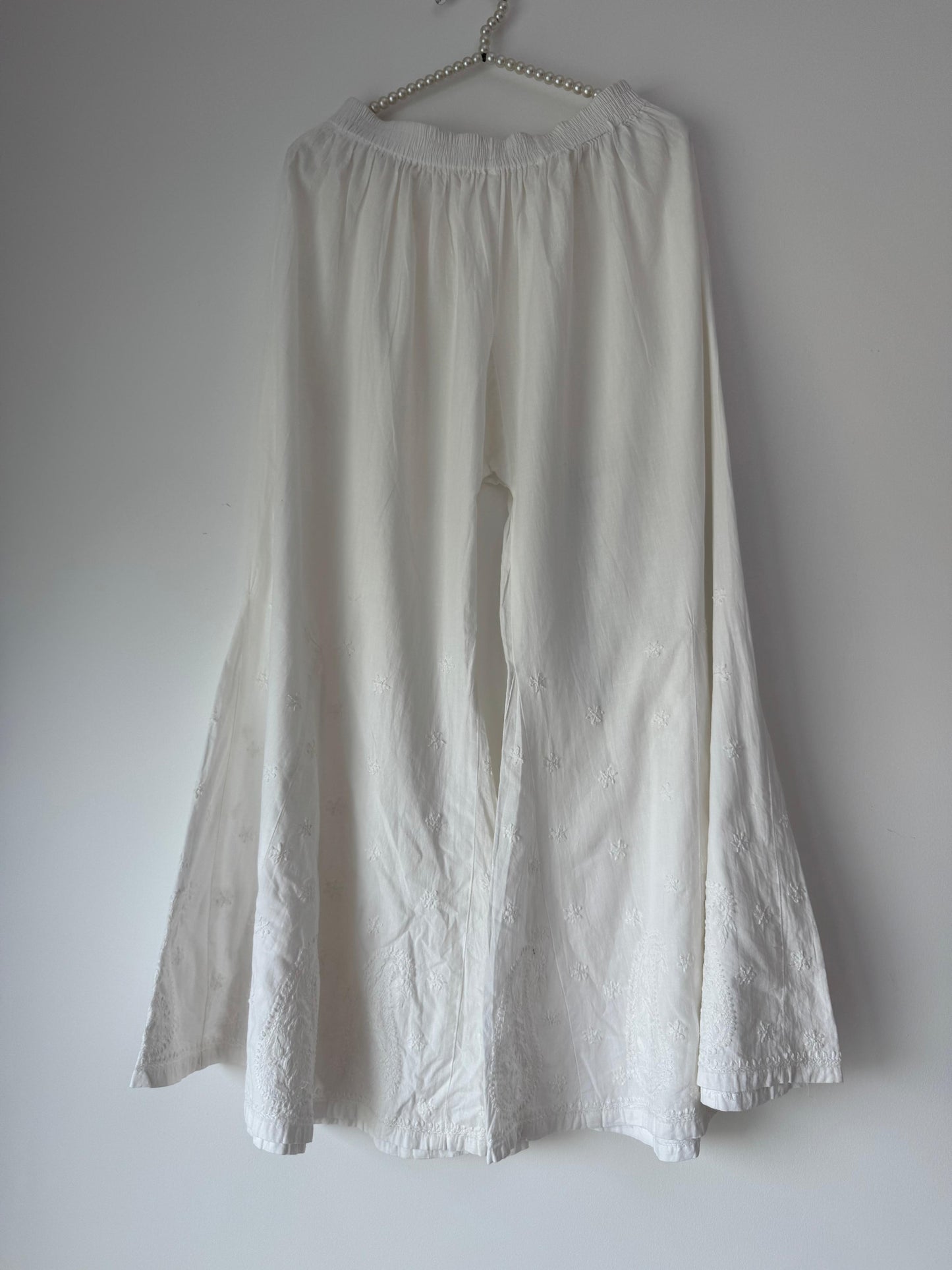 Cotton Sharara with Handmade Embroidery – Traditional & Comfortable Ethnic Bottom Wear